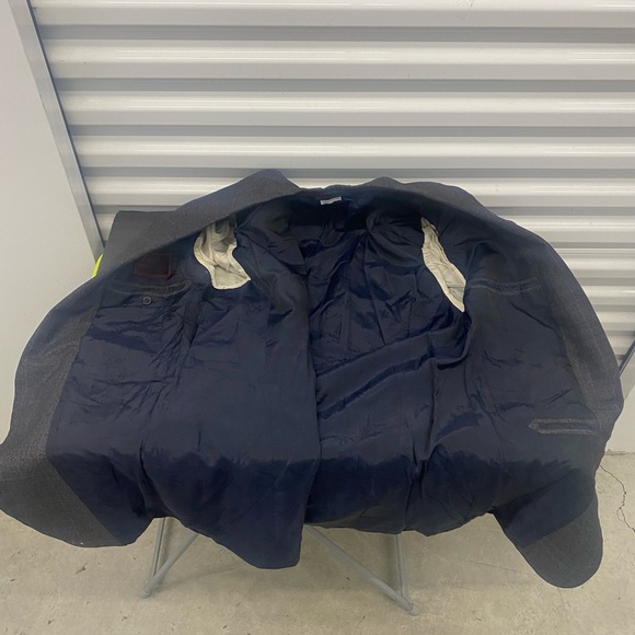 Brioni Roman Style Roma Sports Jacket Gray Striped Men’s - Picture 6 of 11